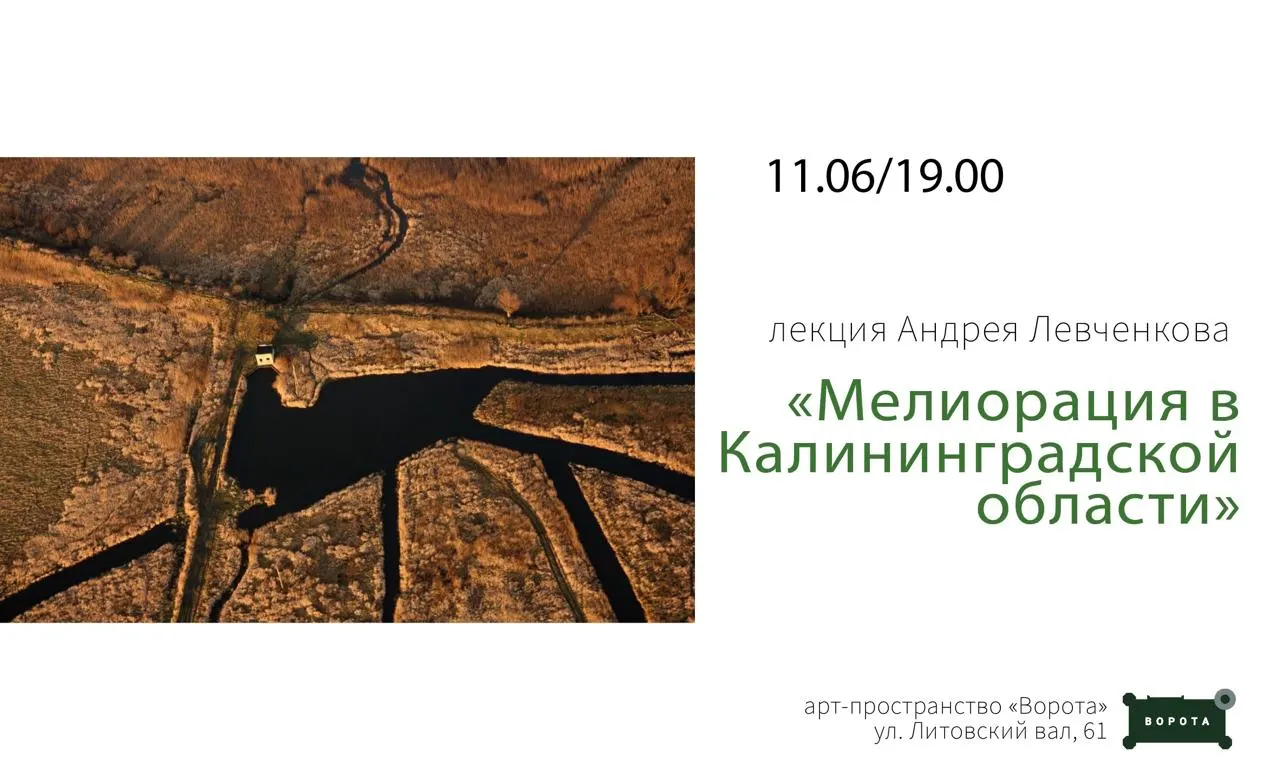 11 июня в арт‑пространстве пройдёт лекция Андрея Левченкова о развитии мелиорации в регионе; начало в 19:00, билет — 350 руб.
